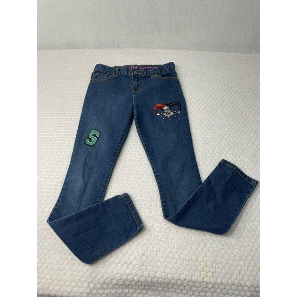 Harley Quinn decals on Children's Place Jeans sz12 - Picture 2 of 8